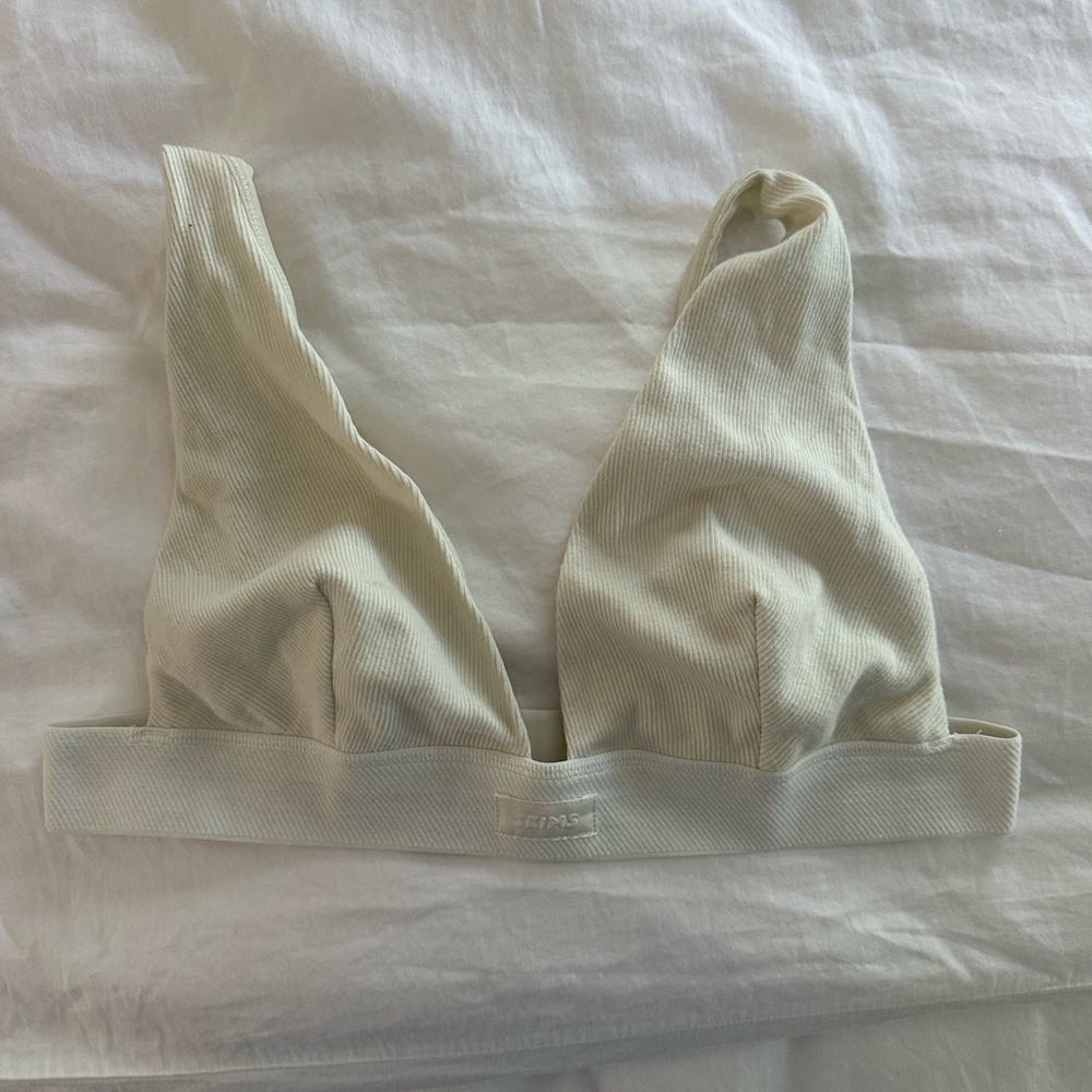 SKIMS Ivory Ribbed Bralette